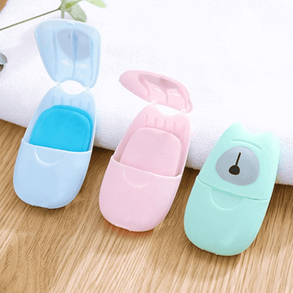 2 pcs portable paper soap disposable hand wash
