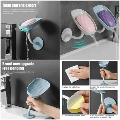 Suction cup soap holder wall mounted soap box