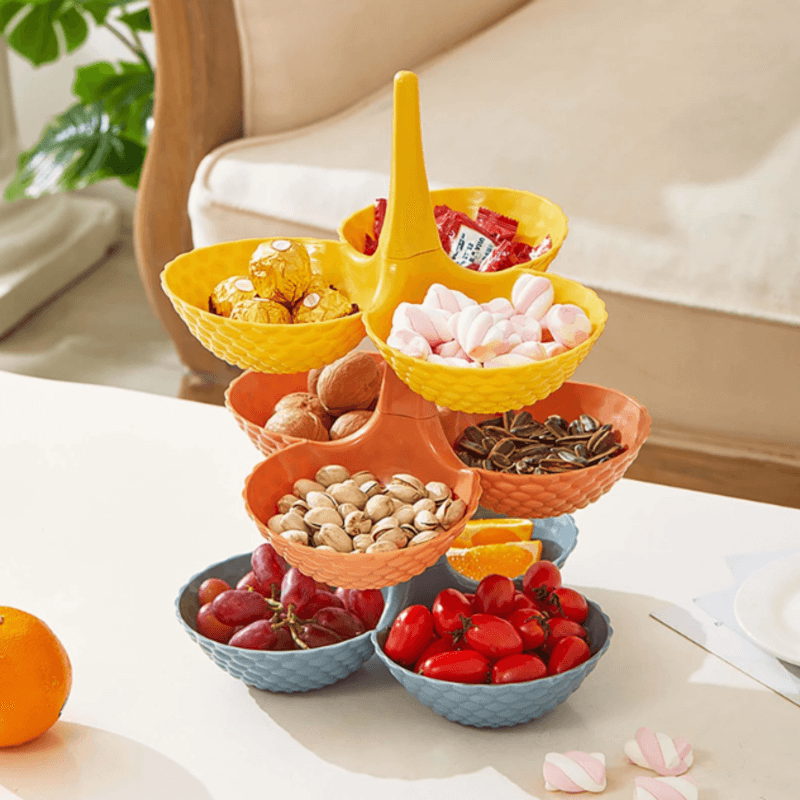 Multi layer snack tray fruit basket
