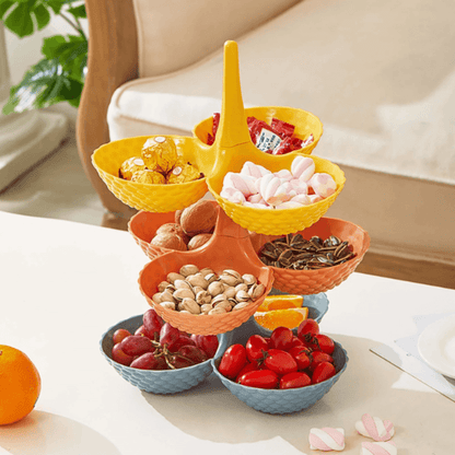 Multi layer snack tray fruit basket