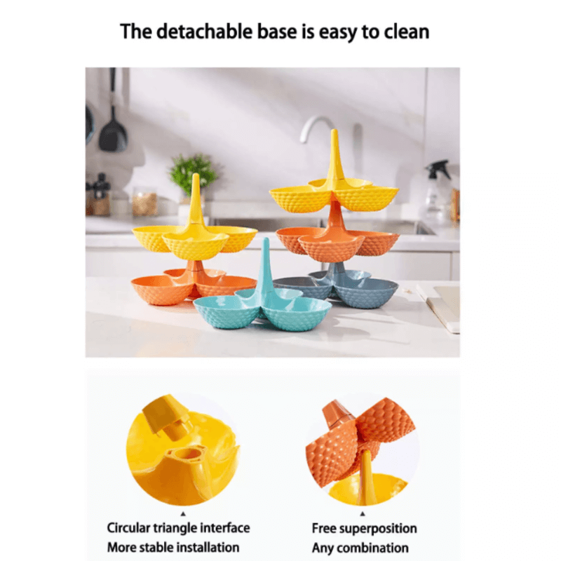 Multi layer snack tray fruit basket