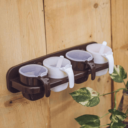4 in 1 beautiful spice rack wall hanging
