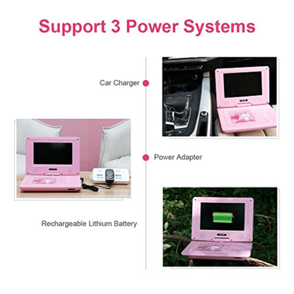 Digital kids laptop with portable dvd player