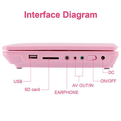 Digital kids laptop with portable dvd player