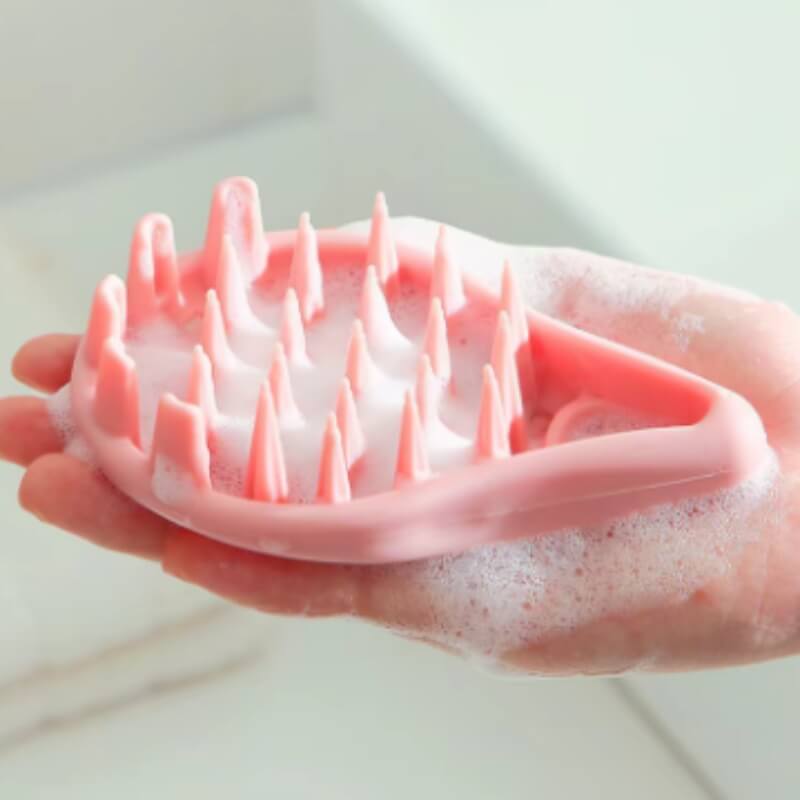 Silicone shampoo shower body hair massager