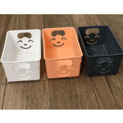 Smiley home or toys storage basket