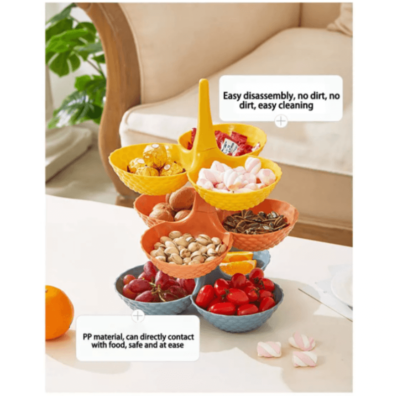 Multi layer snack tray fruit basket