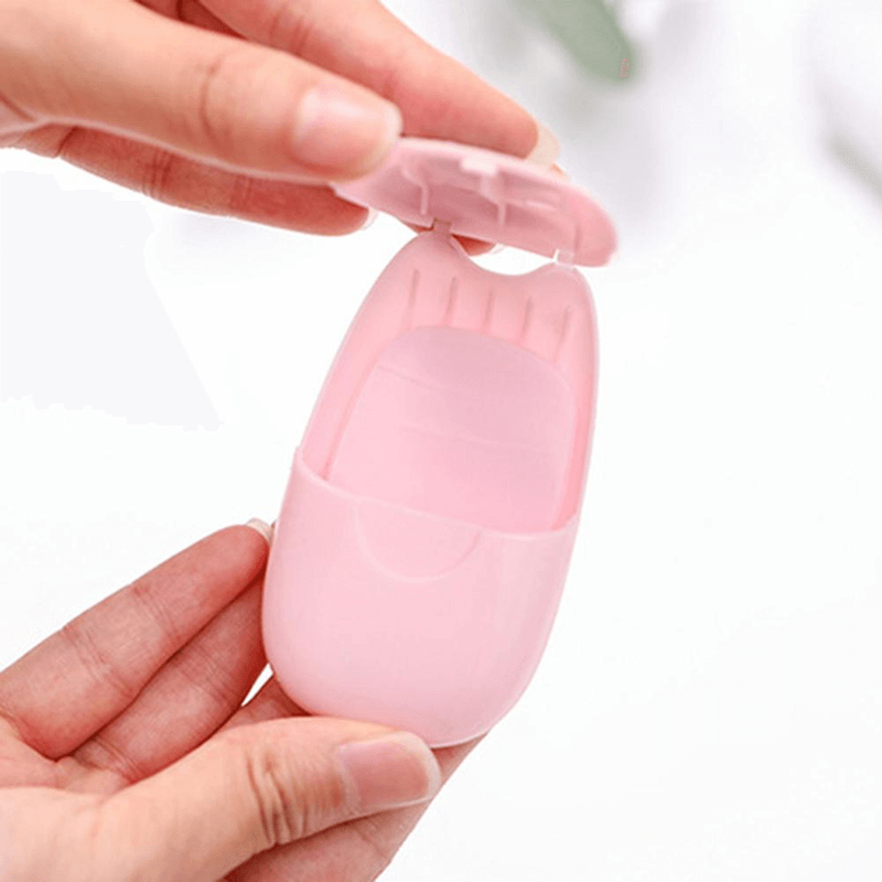 2 pcs portable paper soap disposable hand wash