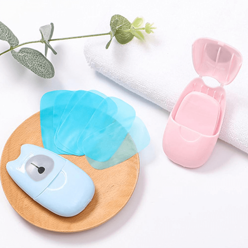 2 pcs portable paper soap disposable hand wash