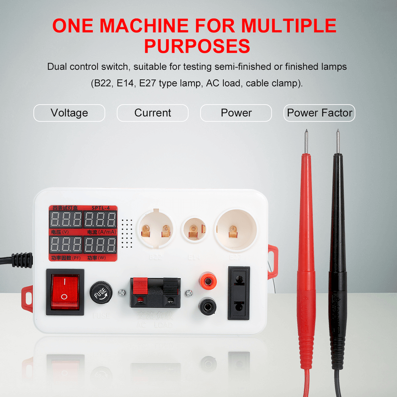 Circuit testing device led power tester