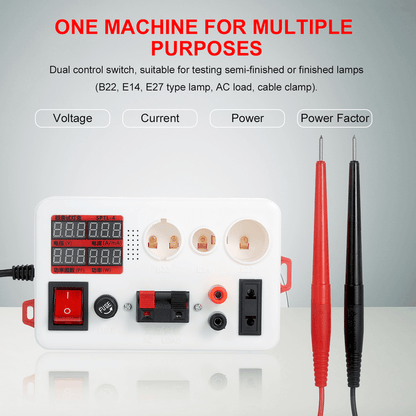 Circuit testing device led power tester