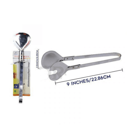 Stainless steel food serving tongs