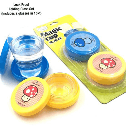 2 pcs collapsible magic cup mug glass