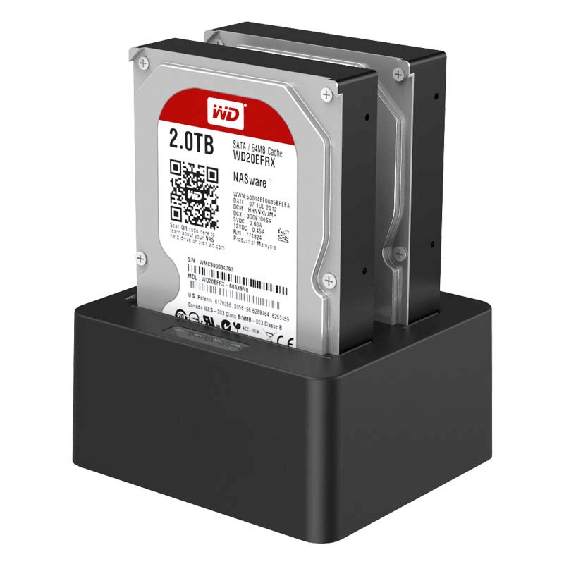 Dual bay usb 3.0 1 to 1 clone hdd docking station