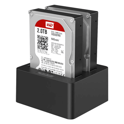 Dual bay usb 3.0 1 to 1 clone hdd docking station