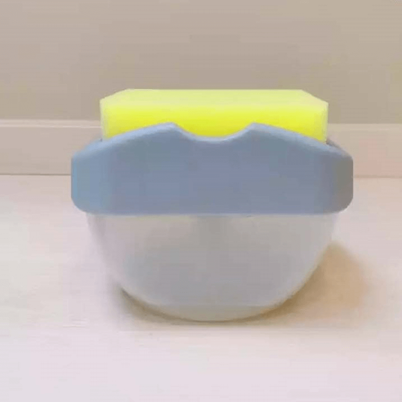 Sponge dish soap box and dispenser