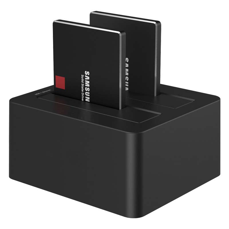 Dual bay usb 3.0 1 to 1 clone hdd docking station