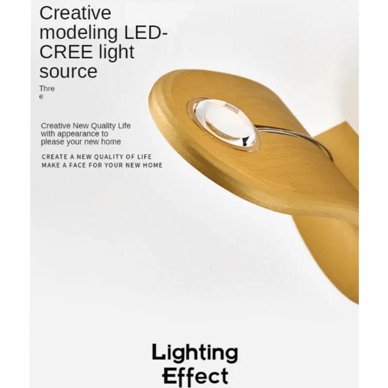 Golden luminaire led wall light