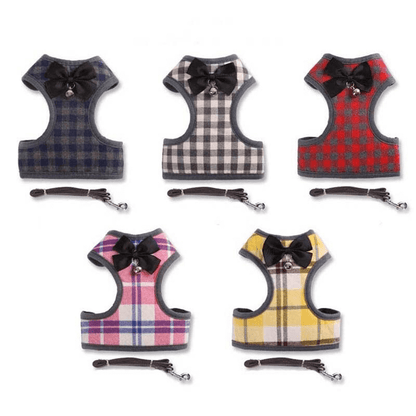 Soft harness + leash reflective vest for dogs