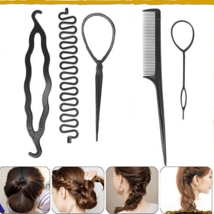 5 pcs diy hairstyling clip tool set