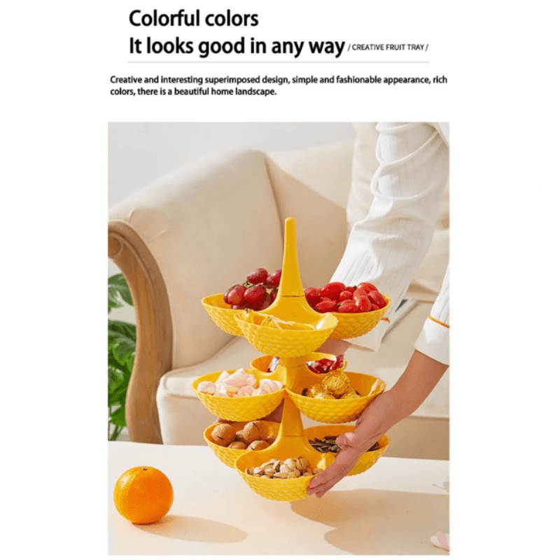 Multi layer snack tray fruit basket
