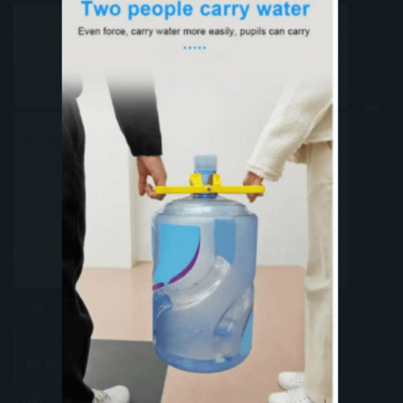 Advanced water bottle handle dual grip