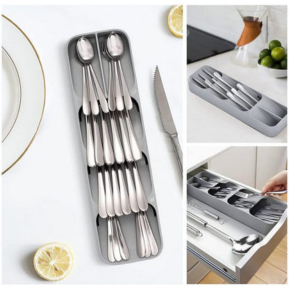 Drawer cutlery organizer tray kitchen storage spoon cutlery box