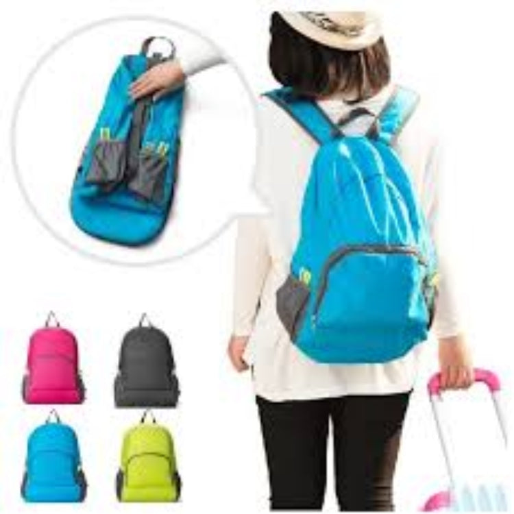 Foldable travel bag shoulder backpack water resistant
