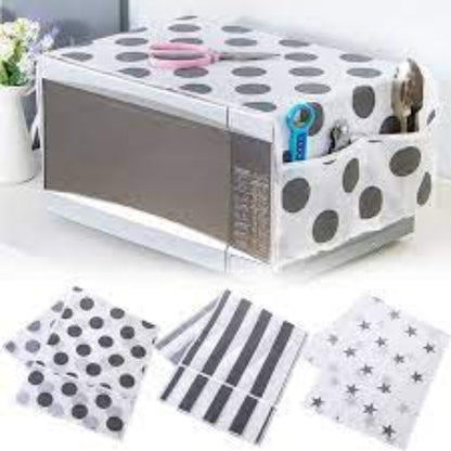 Microwave dust cover waterproof double pocket storage bag