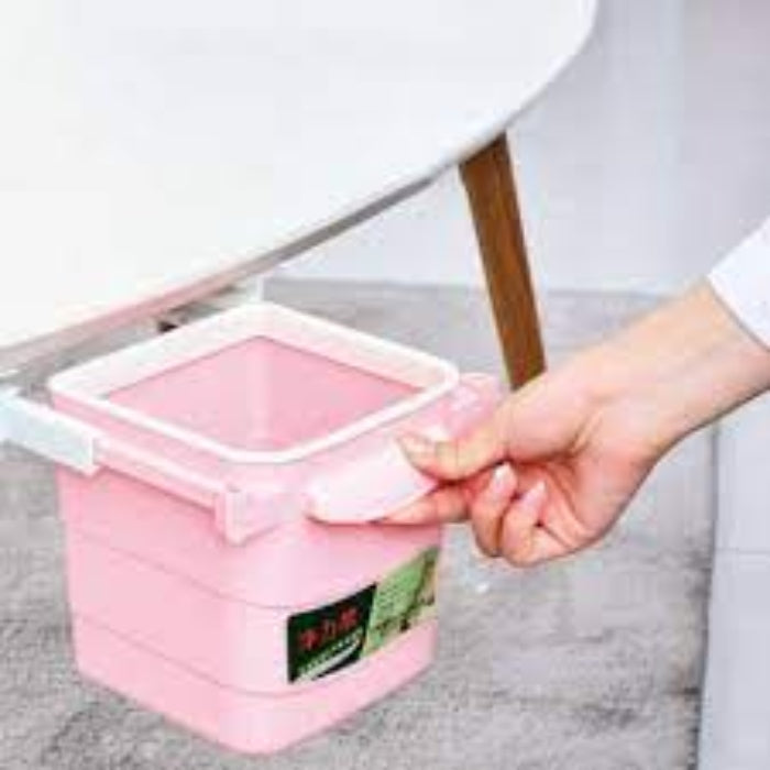 Retractable office desk home adhesive dustbin