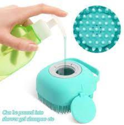 Silicone massage bath brush liquid soap dispenser
