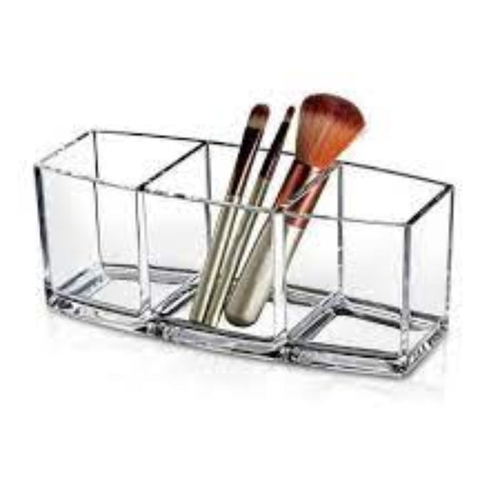 Acrylic cosmetic box makeup brushes lipstick holder