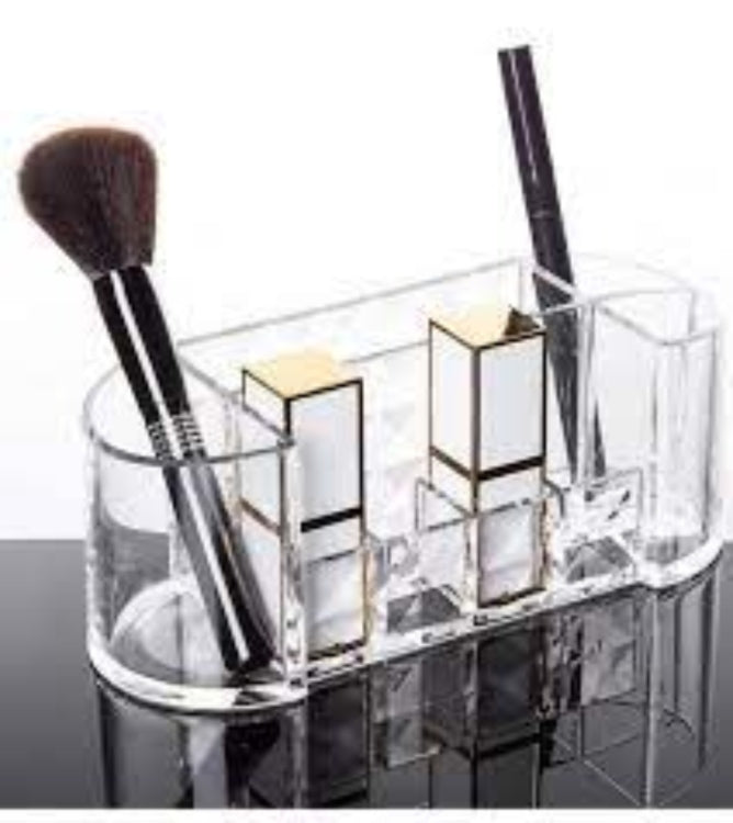 Acrylic cosmetic box makeup brushes lipstick holder