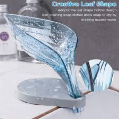 Leaf shaped hollow soap storage holder