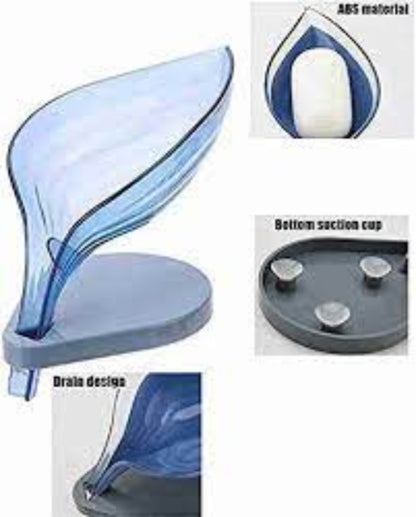 Leaf shaped hollow soap storage holder