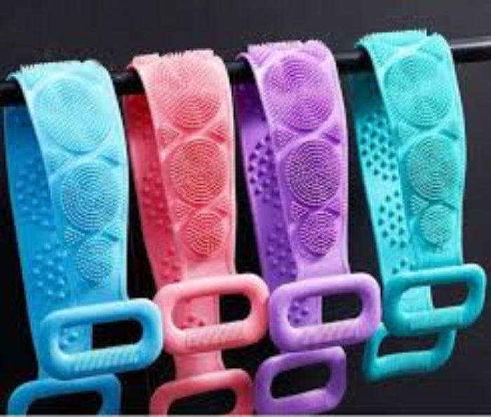Silicone massage scrubber skin cleansing belt