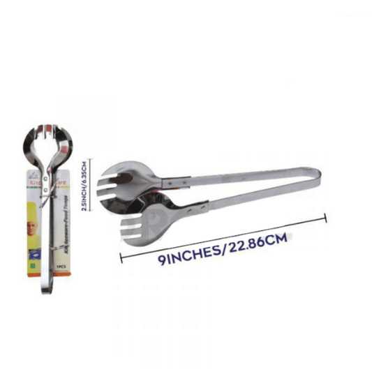 Stainless steel kitchen serving tongs 