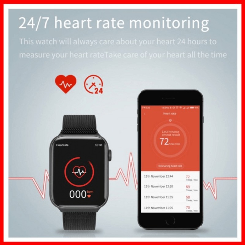K8 smart watch heart rate monitor fitness tracker