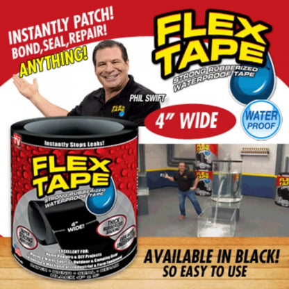 Flex tape rubberized waterproof tape
