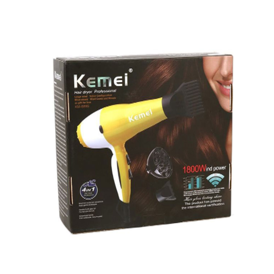 Kemei km-8895 high-power anion hair dryer yellow