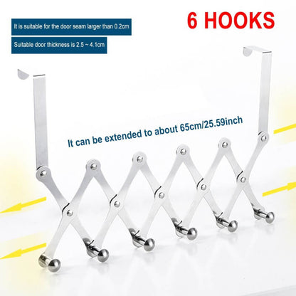 Stainless steel door behind hanger