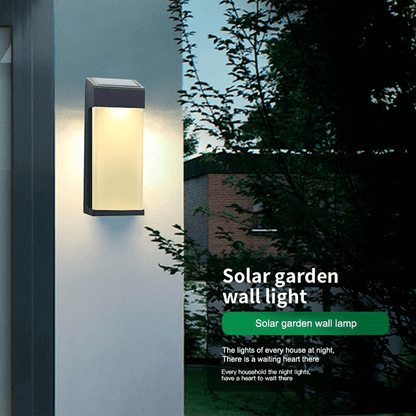 Outdoor solar powered wall lamp