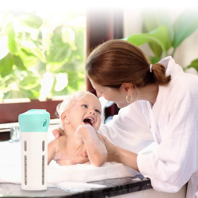 Mini handy dispenser with four small bottle