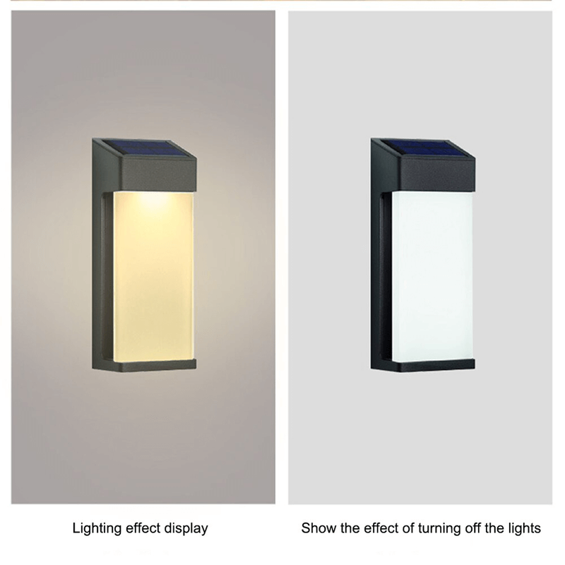 Outdoor solar powered wall lamp