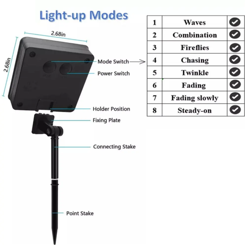 Dandelion solar fairy light