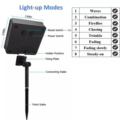 Dandelion solar fairy light