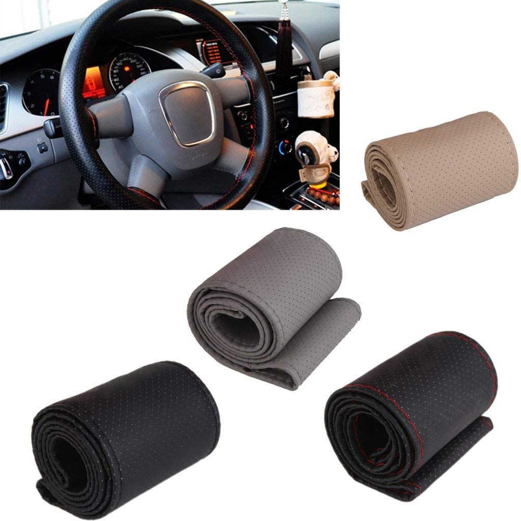Car steering wheel cover with needles and thread