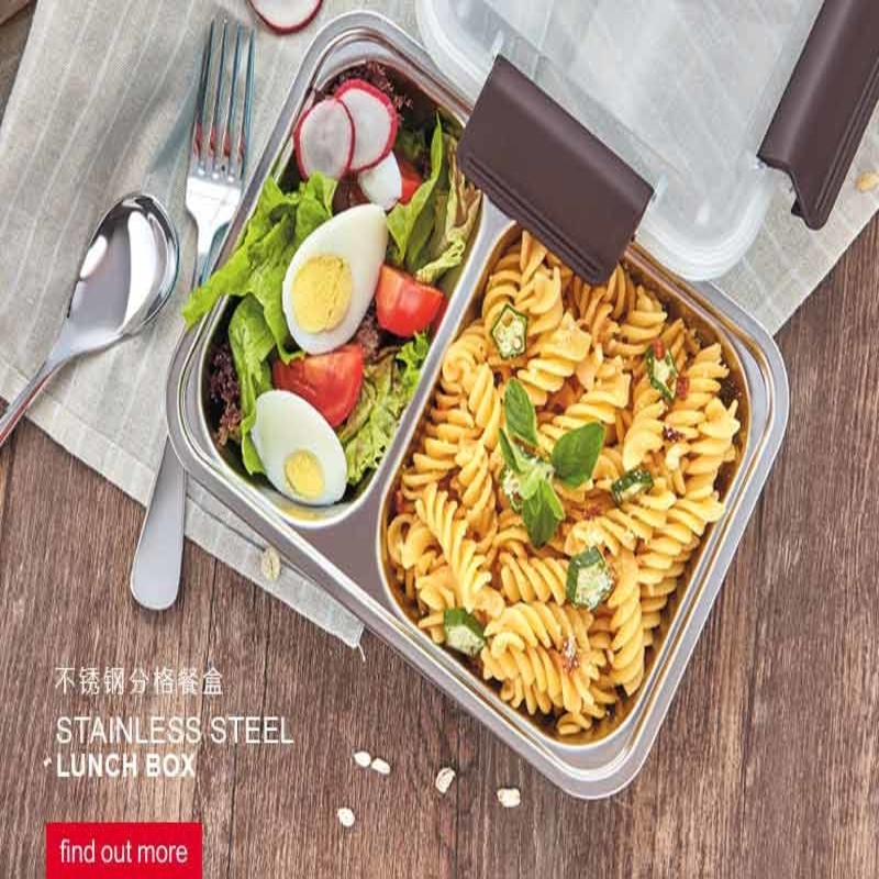 Tedemei stainless steel single round shape lunch box