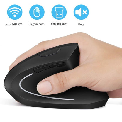 Ergonomic wireless vertical mouse rechargeable built in battery