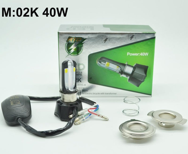 Motorcycle led headlight 40w 4400lm rtd m02h